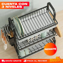 ESTANTE ESCURRIDOR PARA PLATOS DE 3 NIVELES