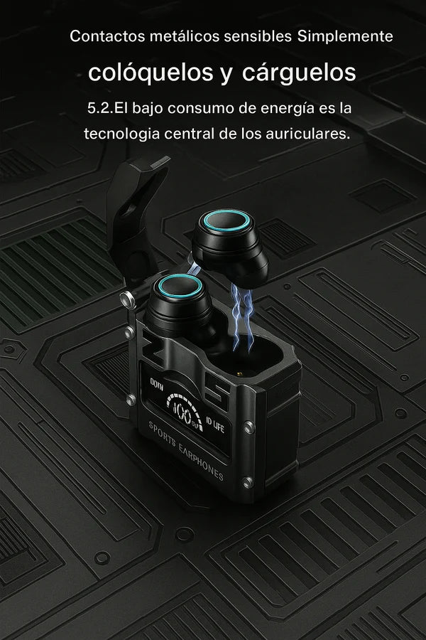 Audífonos Bluetooth Deportivos M25: Sonido Premium y Estilo Futurista